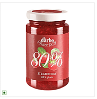 D'arbo 80% Strawberry Reduced Sugar Jam 250 gm (Pack of 6)