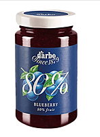 D'arbo 80% Blueberry Reduced Sugar Jam 250 gm (Pack of 6)
