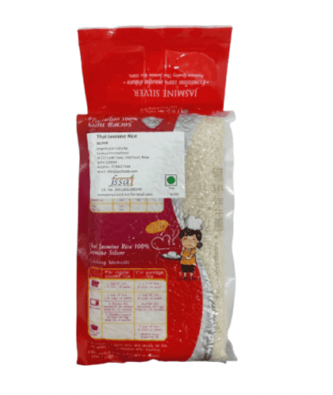 MBK - Premium Jasmine Raw Rice - Silver, 2 Kg Pack (Pack of 1)