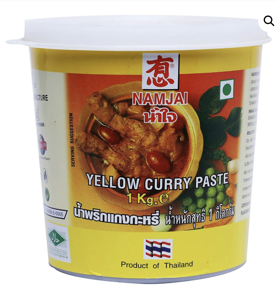 Namjai - Yellow Curry Paste, 1 Kg (Pack of 1)