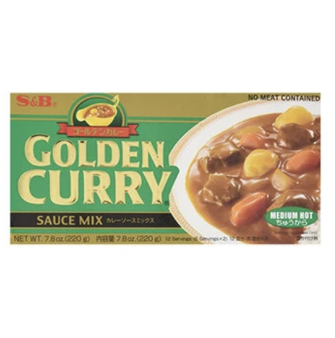 S&B - Golden Curry Mix Medium Hot, 220 gm (Pack of 1)