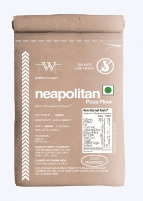 TWF - Neapolitan 00 Pizza Flour, 20 Kg (Pack of 1)