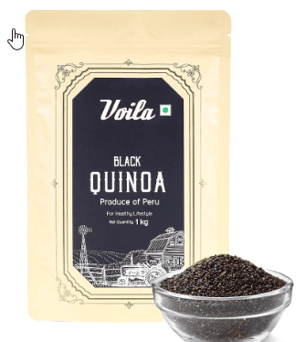 Voila - Black Quinoa, 1 Kg (Pack of 1)