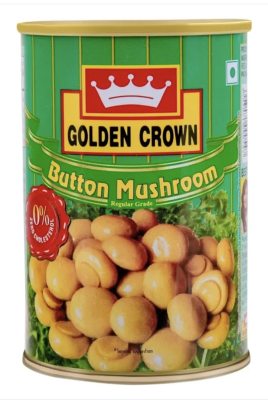 Golden Crown - Button Mushroom, 800 gm (Pack of 1)
