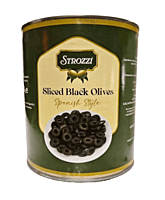 Strozzi - Sliced Black Olives, 3 Kg (Pack of 1)
