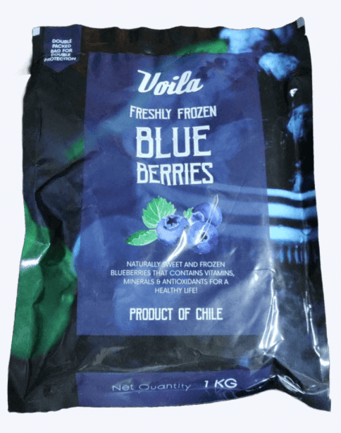 Voila - Frozen Blueberries, 1 Kg (Pack of 1)