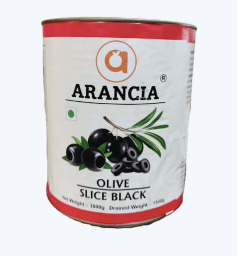 Arancia - Sliced Black Olives, 3 Kg (Pack of 1)