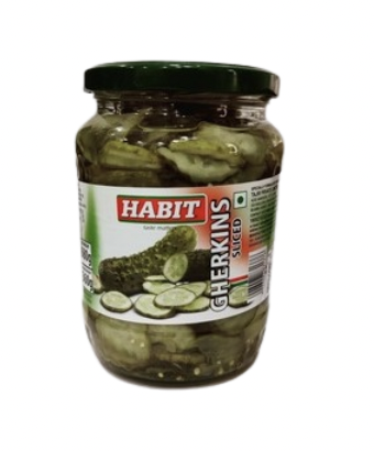 Habit - Gherkins Sliced, 680 gm (Pack of 1)