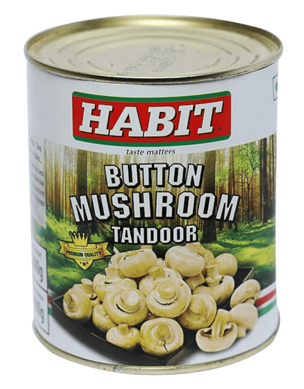 Habit - Button Mushroom Tandoor, 800 gm (Pack of 1)