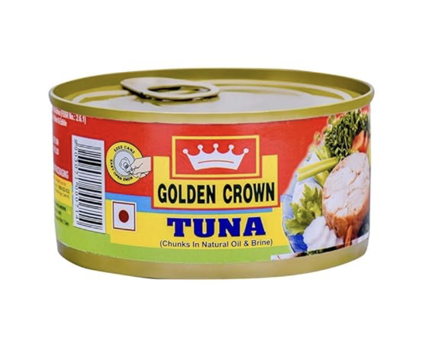 Golden Crown - Tuna Chunks (In Brine), 180 gm (Pack of 1)