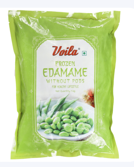 Voila - Frozen Edamame (without Pods), 1 Kg (Pack of 1)