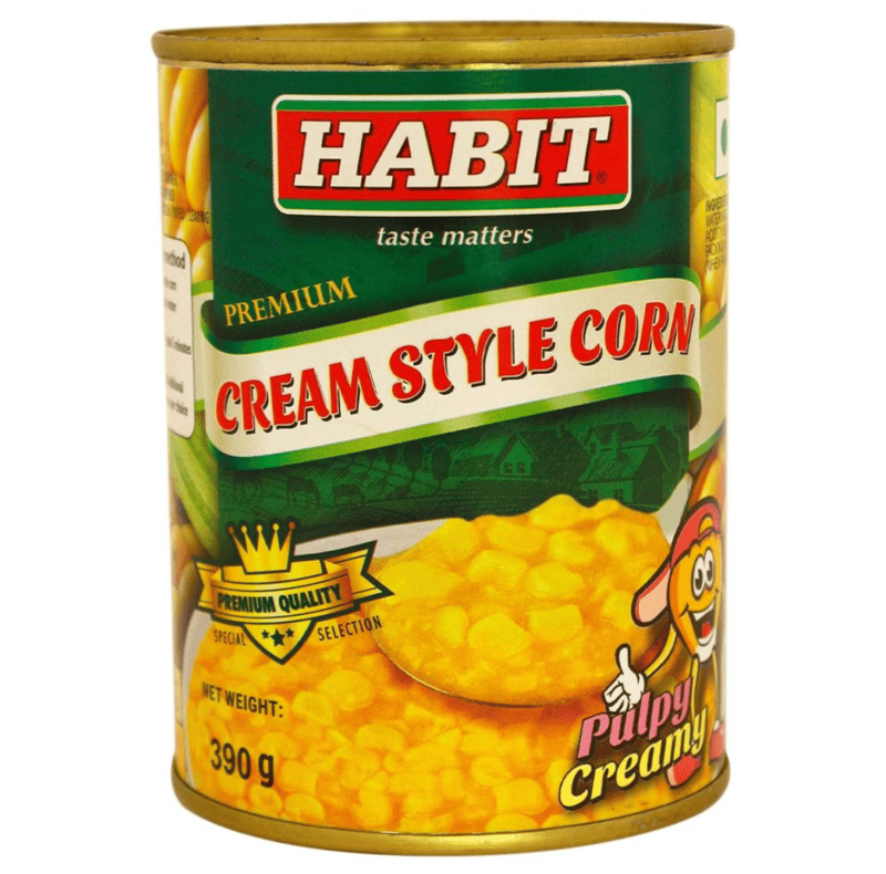 Habit - Premium Creamstyle Corn, 390 gm (Pack of 1)