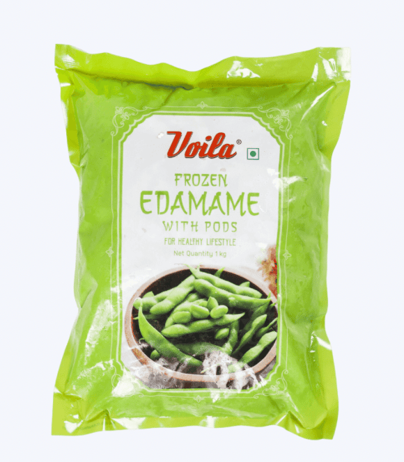 Voila - Frozen Edamame (with Pods), 1 Kg (Pack of 1)