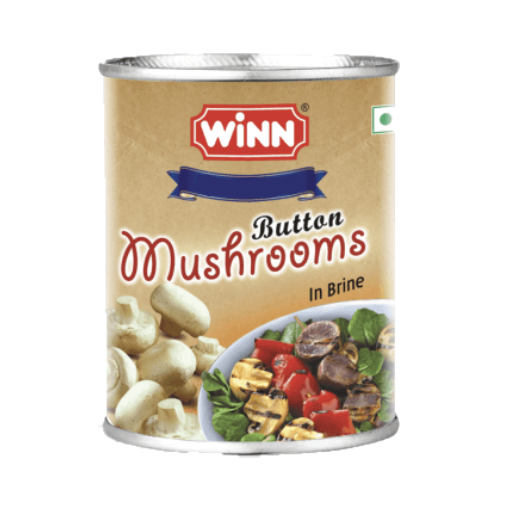 Winn - Button Mushroom In Brine (Premium), 800 gm (Pack of 1)
