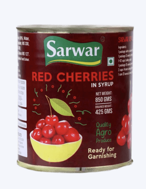Sarwar - Red Cherry In Syrup, 800 gm (Pack of 1)