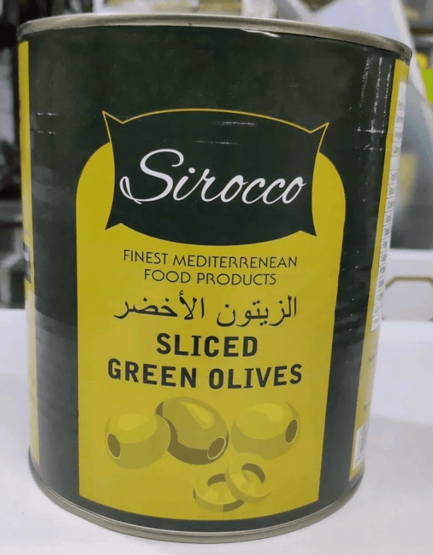 Sirocco - Sliced Green Olives, 3 Kg (Pack of 1)