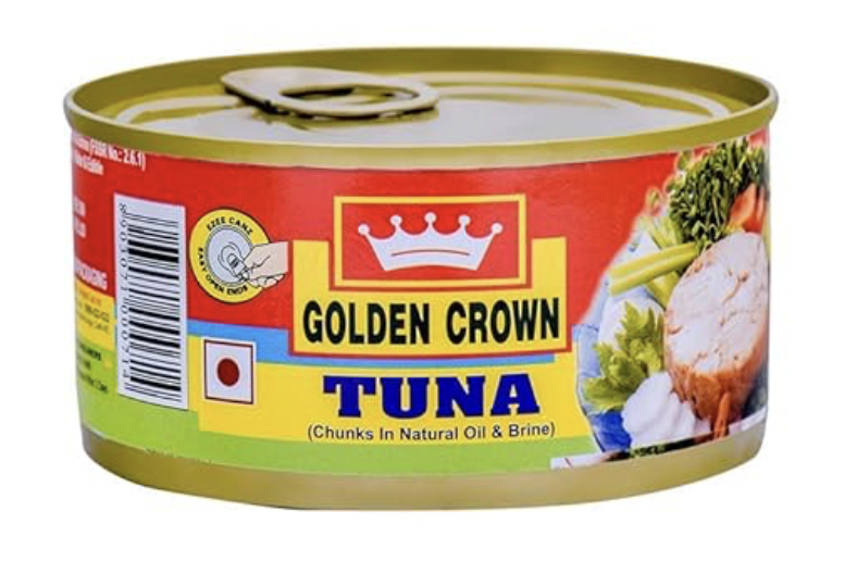 Golden Crown - Tuna Chunks (In Brine), 185 gm (Pack of 1)