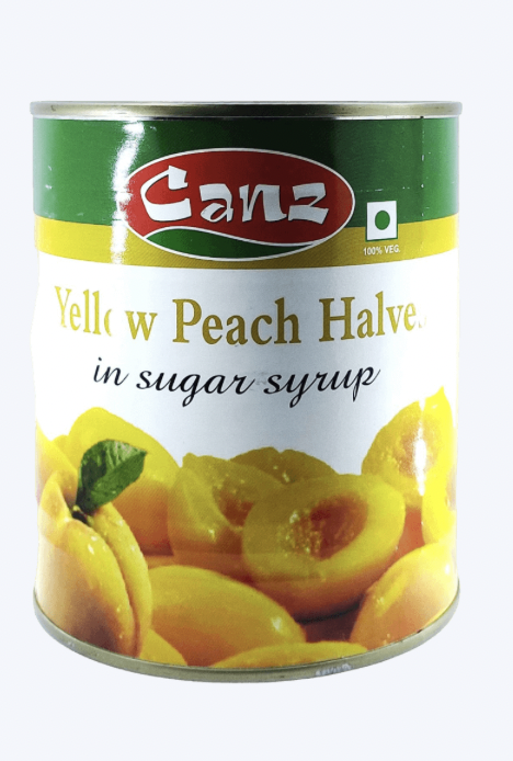 Canz - Yellow Peach Halves, 820 gm (Pack of 1)