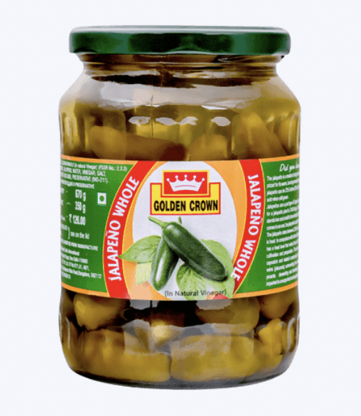 Golden Crown - Jalapeno (Whole), 670 gm (Pack of 1)