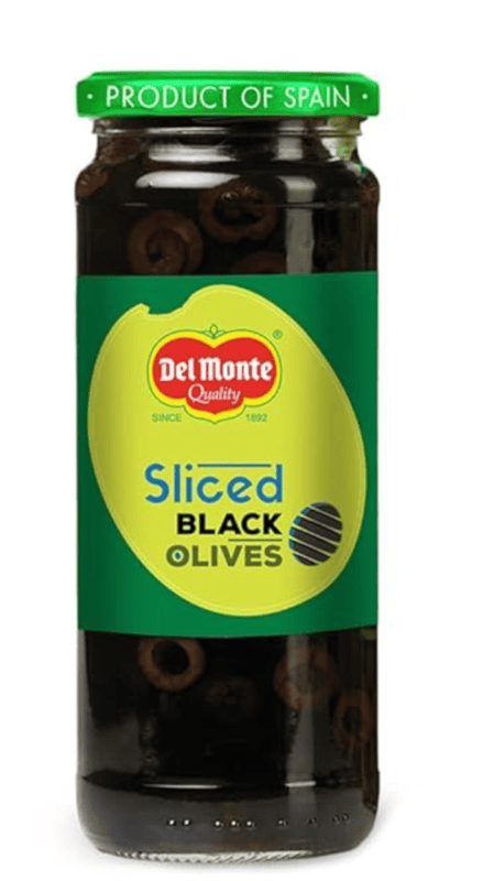 Del Monte - Black Olives Sliced, 450 gm (Pack of 1)