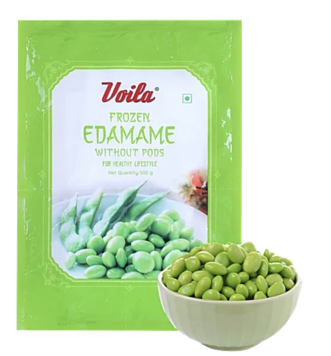 Voila - Frozen Edamame (with Pods), 500 gm (Pack of 1)