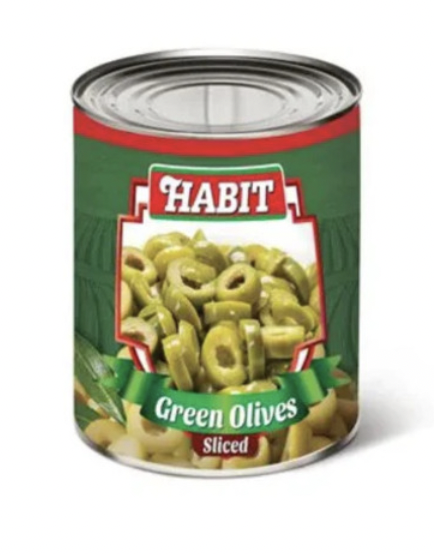 Habit - Green Olive Slices, 3 Kg (Pack of 1)