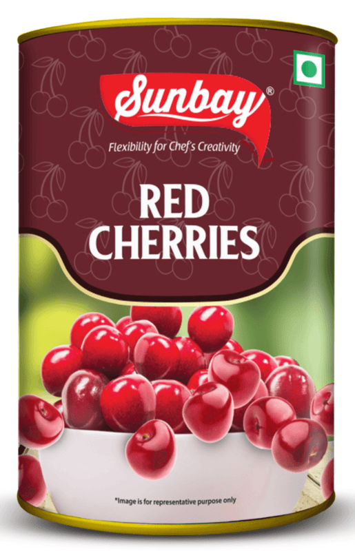 Sunbay - Red Cherries in Syrup, 840 gm (Pack of 1)