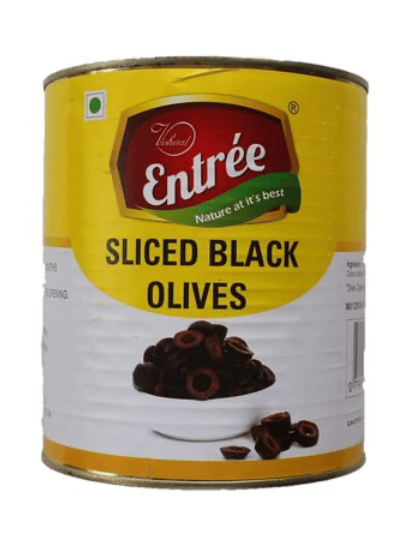 Entree - Black Olives Sliced, 3 Kg (Pack of 1)