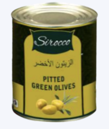 Sirocco - Pitted Green Olives, 2.84 Kg (Pack of 1)