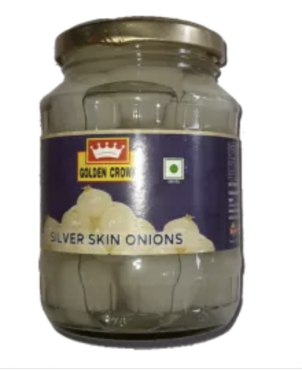 Golden Crown - Silver Skin Onion, 350 gm (Pack of 1)