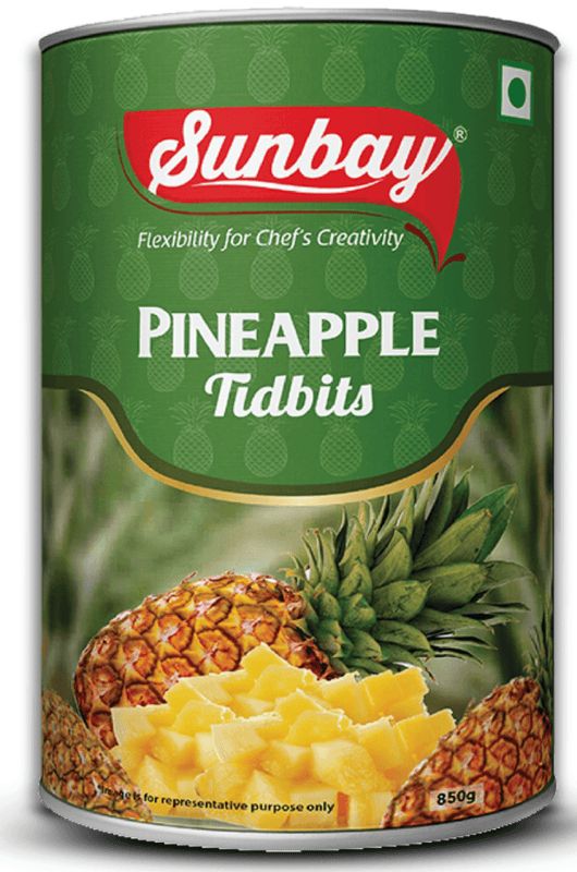 Sunbay - Pineapple Tidbits, 850 gm (Pack of 1)