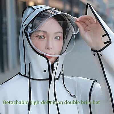 Thickened EVA Waterproof Motorcycle Scooter Raincoat Windbreaker long rain coat