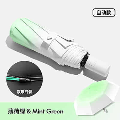 Fully automatic 16K Custom Promotional Windproof rain Umbrellas 3 fold Rain Sun Dual Control Folding   Strongly Designed for Adults