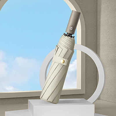 New ten bone black glue automatic umbrella sunny and rainy umbrella