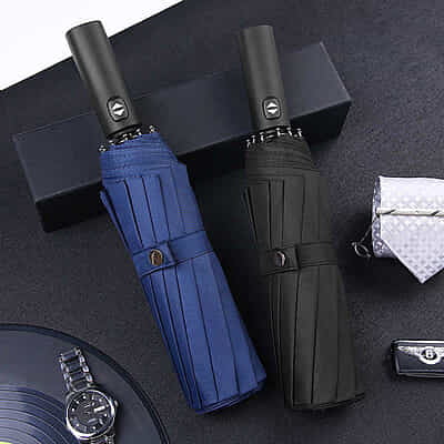 new Creative 12 bones 3 fold automatic 23 inch folding umbrella men woman umbrella