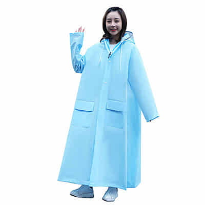 Long Waterproof Windbreaker Raincoat Color Fabric for Women and Men Customized Camping Pongee Fashion Hiking Outerwear RAINWEAR