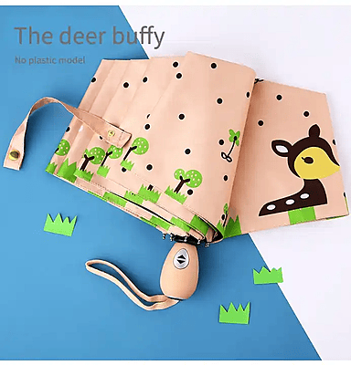 Cute cartoon light portable kids umbrella automatic folding umbrella custom logo