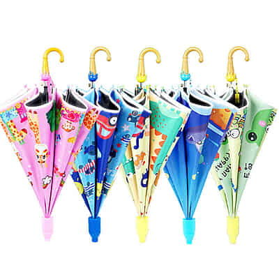 Cartoon Character Rain Kids Student Umbrellas with J Handle EVA Material Factory Custom Logo Cartoon Character Rain Kids Student Umbrellas with J Handle EVA Material Factory Custom Logo