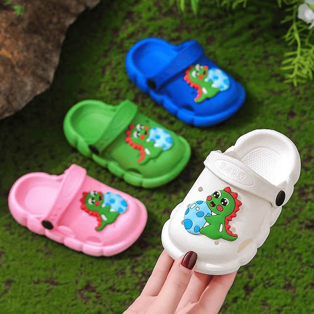 Anti-Slip Cartoon print Clogs for Boys Kid's Garden Shoes Flat Sandals