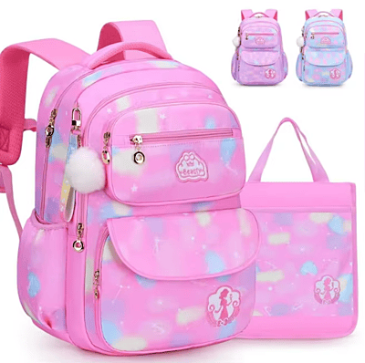 Camo Patterned Schoolbag Waterproof Nylon Backpack Wear-Resistant and Breathable for Primary School