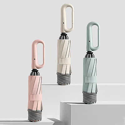 Product Easy Carry Unique  Folding Umbrella With Hook Loop Lock Handle