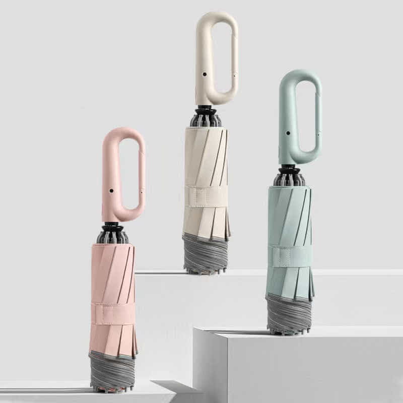 Product Easy Carry Unique  Folding Umbrella With Hook Loop Lock Handle