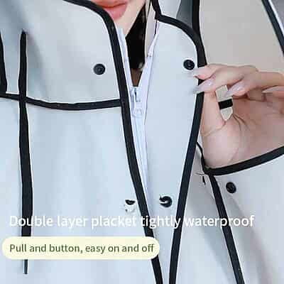 Thickened EVA Waterproof Motorcycle Scooter Raincoat Windbreaker long rain coat