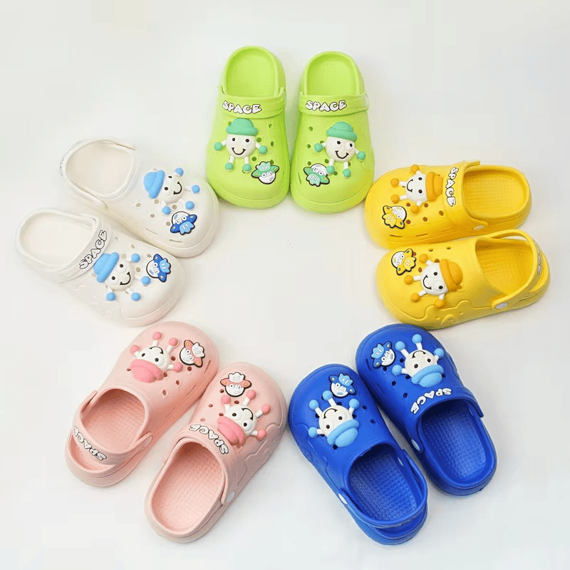 Children's Baby Indoor Outdoor Cartoon Slipper Anti slip Soft Bottom Breathable  Clogs Sandals for Kids