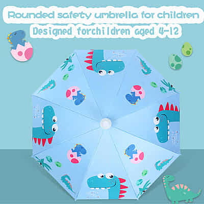 Curved handle kids umbrella sunscreen black glue kids sunny umbrella