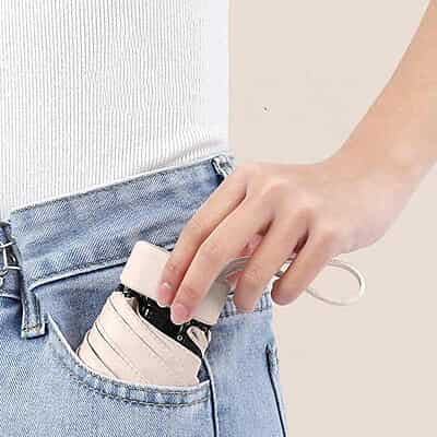 Square Anti UV Small Mini Six-fold Pocket Umbrella Foldable Umbrella With Zipper Hard Case Square Anti UV Small Mini Six-fold Pocket Umbrella Foldable Umbrella With Zipper Hard Case