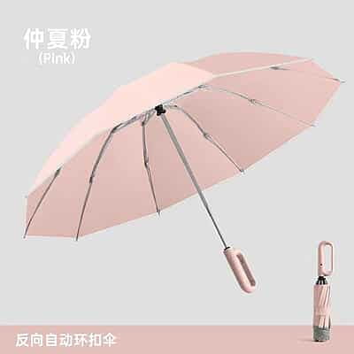 Product Easy Carry Unique  Folding Umbrella With Hook Loop Lock Handle