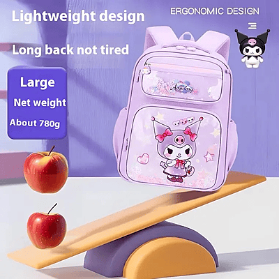 Kuromi Mymelody Cinnamoroll Schoolbag Girls Cute Backpack Children's Cartoon Anime Backpack Elementary School Bag