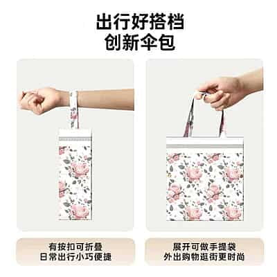 New arrival ancient style painting  16 ribs sunshade color coating uv protection three fold portable lade gift rainproof sun umbrella wooden handle