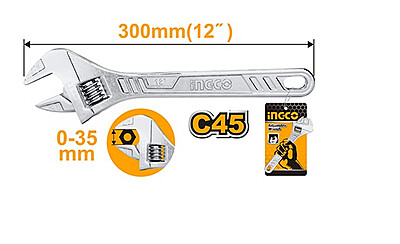INGCO Adjustable Wrench HADW131122 (300mm) INGCO Adjustable Wrench HADW131122 (300mm)